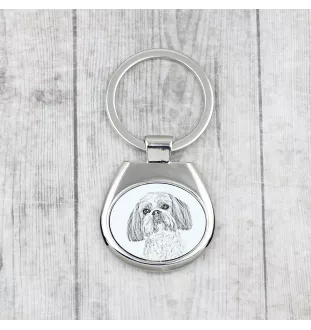 Shih Tzu - porte-clés avec chien, porte-clés imprimé, breloque personnalisée de la marque Art-Dog