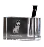 Husky syberyjski penholder kryształowy z psem Art-Dog