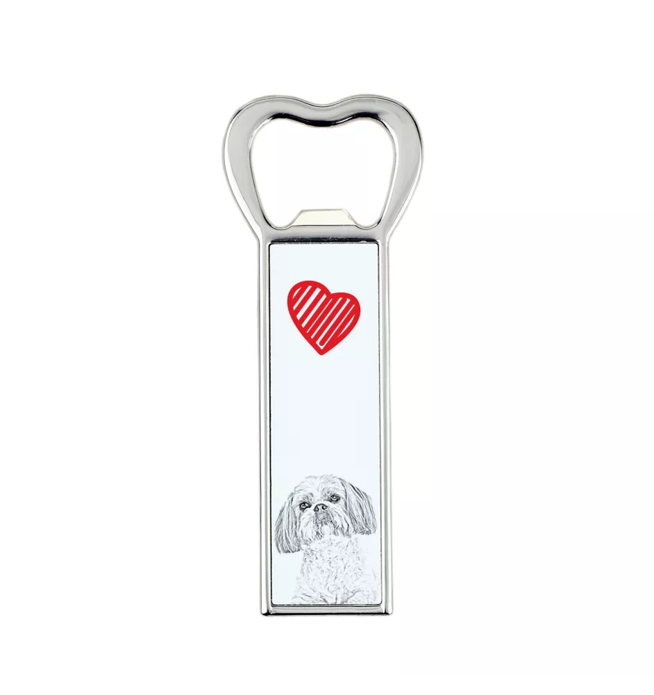 Shih Tzu - Flaschenöffner mit Hund, personalisierter Flaschenöffner für den Kühlschrank, ein einzigartiges Geschenk für Männer von der Marke Art-Dog