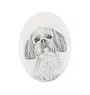 Shih Tzu, Chrysanthemum Dog - commemorative plaque with a photo of a dog, tombstone with a print, personalized oval plaque from the Art-Dog brand