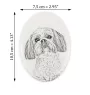Shih Tzu, Chrysanthemum Dog - commemorative plaque with a photo of a dog, tombstone with a print, personalized oval plaque from the Art-Dog brand