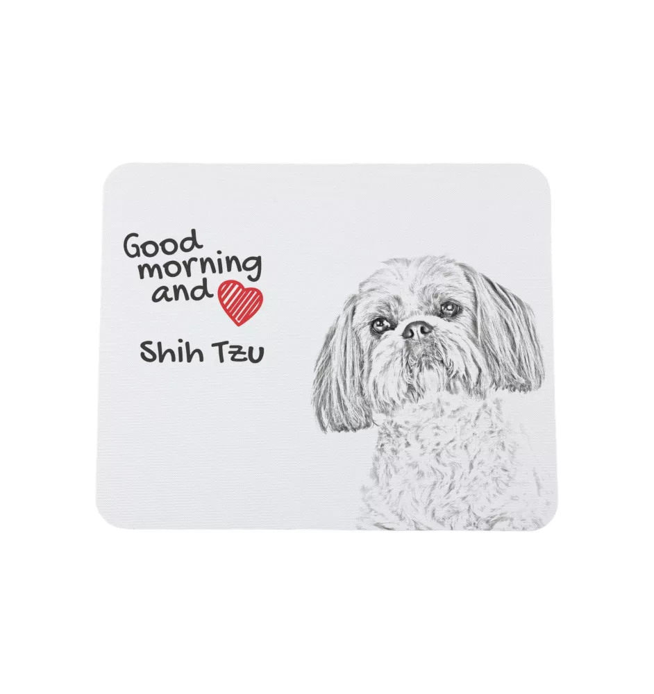 Shih Tzu, Chrysanthemum Dog - mouse pad with print, personalized dog-themed mouse pad, unique gadget for an office worker by Art-Dog brand