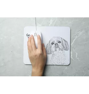 Shih Tzu - Mauspad mit Druck, personalisiertes Mauspad mit Hund, einzigartiges Gadget für Büroangestellte von Art-Dog.
