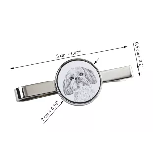 Shih Tzu, Chrysanthemum Dog - tie clip with a dog, personalized tie clip, a unique gift for a man from the Art-Dog brand
