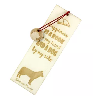 Husky de Sibérie, Husky sibérien - marque-page pour livre avec chien, marque-page personnalisé, accessoire canin pour les lecteurs de la marque Art-Dog