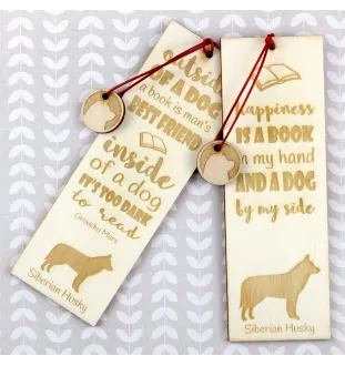 Siberian Husky - Lesezeichen mit Hund, personalisiertes Lesezeichen, Hundeaccessoire für Leser der Marke Art-Dog