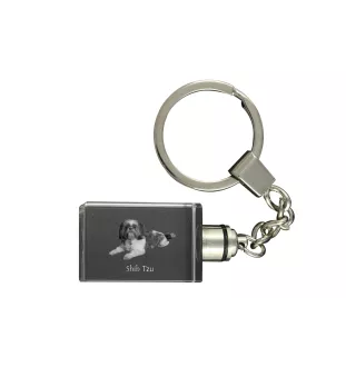 Shih Tzu - Porte-clés en cristal avec photo de chien, porte-clés lumineux, cadeau unique de la marque Art-Dog