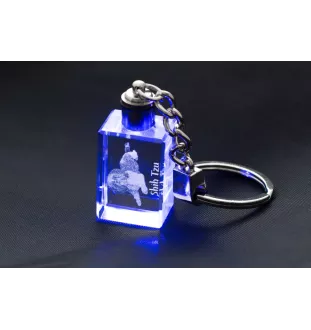 Shih Tzu - Schlüsselanhänger aus Kristall mit Hundefoto, beleuchteter Schlüsselanhänger, einzigartiges Geschenk der Marke Art-Dog