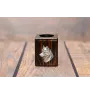 Husky syberyjski świecznik kwadratowy Art-Dog