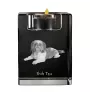 Shih Tzu - Bougeoir avec photo de chien, porte bougie en cristal, cadeau personnalisé par la marque Art-Dog