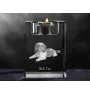 Shih Tzu - Bougeoir avec photo de chien, porte bougie en cristal, cadeau personnalisé par la marque Art-Dog