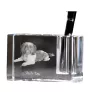 Shih Tzu - Porte-stylos, organiseur en cristal avec photo de chien, décoration de bureau unique par la marque Art-Dog