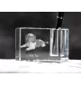 Shih Tzu - Porte-stylos, organiseur en cristal avec photo de chien, décoration de bureau unique par la marque Art-Dog