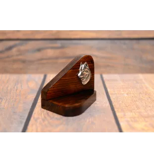 Husky de Sibérie, Husky sibérien - bougeoir en bois avec un chien, support pour bougie chauffe-plat, lieu de mémoire pour chien de la marque Art-Dog