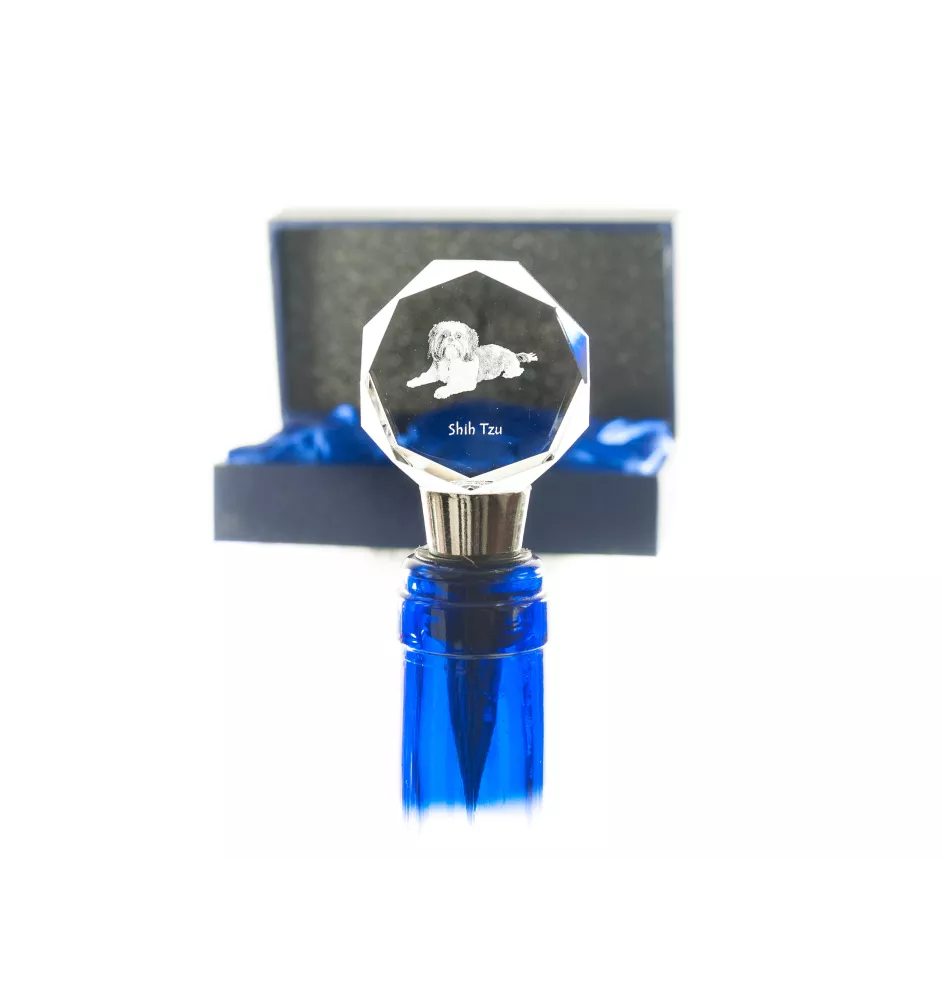 Shih Tzu - Flaschenverschluss, Weinverschluss aus Kristall mit Foto, personalisiertes Geschenk für Barkeeper der Marke Art-Dog