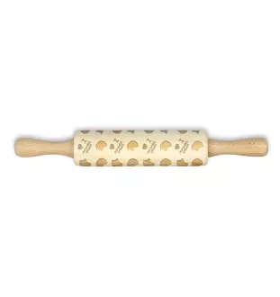 Siberian Husky, Chukcha - small rolling pin with a dog pattern, a rolling pin for children's dough, decorating ceramic clay by Art-Dog brand