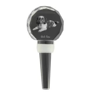Shih Tzu - Kristallflaschenverschluss, einzigartiger Weinverschluss mit Foto, personalisiertes Geschenk für Sommelier der Marke Art-Dog