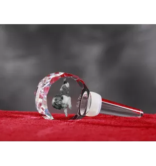 Shih Tzu - Bouchon de bouteille en cristal, bouchon de vin unique avec photo, cadeau personnalisé pour sommelier par la marque Art-Dog