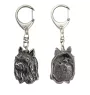 Silky Terrier - Silver-plated key ring with dog, handbag decoration, backpack pendant by Art-Dog brand