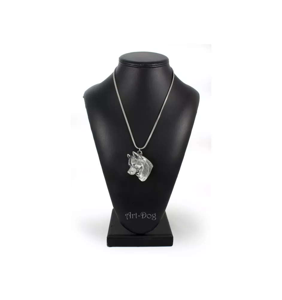 Husky de Sibérie, Husky sibérien - un collier avec un chien, un pendentif de chien sur une chaîne en argent, un bijou unique de la marque Art-Dog