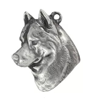 Husky syberyjski posrebrzany naszyjnik na łańcuszku Art-Dog