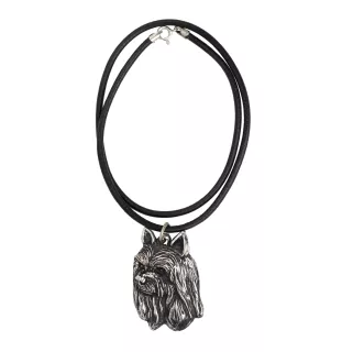 Seidenterrier - Halskette mit Hund, versilberter Anhänger für Hundefans, einzigartiger Schmuck der Marke Art-Dog