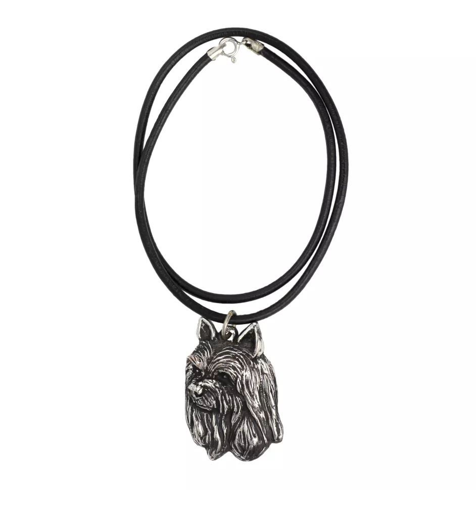 Seidenterrier - Halskette mit Hund, versilberter Anhänger für Hundefans, einzigartiger Schmuck der Marke Art-Dog