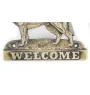 Siberian Husky, Chukcha - a door sign with a dog, a brass welcome plaque, a unique sign with the inscription Welcome from the Art-Dog brand
