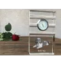 Shih Tzu, Chrysanthemum Dog - glass clock with a photo, photo of a dog in crystal, personalized standing office clock by Art-Dog brand