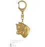 Siberian Husky, Chukcha - keychain and necklace with a dog in a box, high-quality gold-plated product, Art-Dog brand