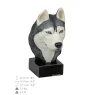 Husky de Sibérie, Husky sibérien - figurine peinte, statue, sculpture, réalisée par l'artiste, marque Art-Dog