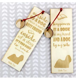 Shih Tzu - marque-page pour livre avec chien, marque-page personnalisé, cadeau pour les amateurs de livres de la marque Art-Dog