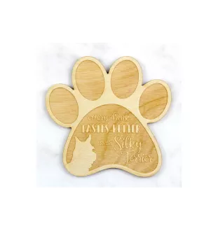 Terrier soyeux - Sous-verre mug, sous-verre gravé avec chien, cadeau pour amoureux des chiens par la marque Art-Dog