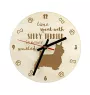 Terrier soyeux - horloge avec chien, horloge en bois avec gravure, horloge personnalisée par Art-Dog