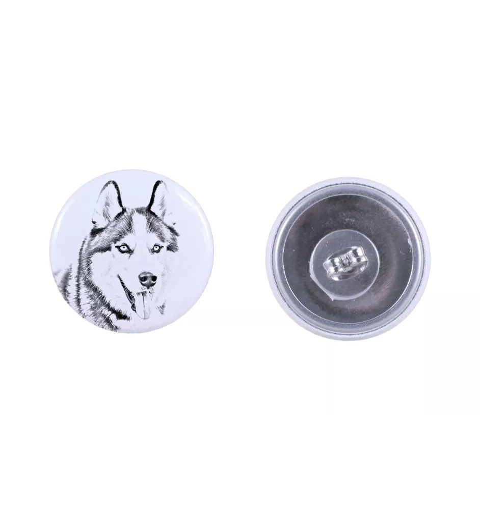 Husky de Sibérie, Husky sibérien - boucles d'oreilles uniques avec un chien, votre animal de compagnie sur un porte-clés, marque propre Art-Dog