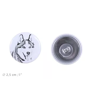 Husky de Sibérie, Husky sibérien - boucles d'oreilles uniques avec un chien, votre animal de compagnie sur un porte-clés, marque propre Art-Dog