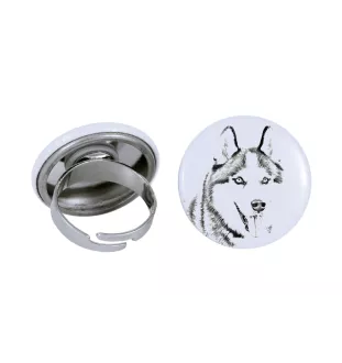 Siberian Husky, Chukcha - women's jewelry with a dog portrait, handmade product, possibility to add your own photo, Art-Dog brand