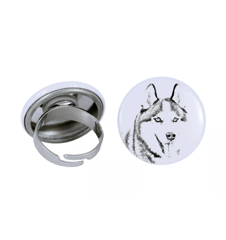 Husky de Sibérie, Husky sibérien - bijoux pour femmes avec l'image d'un chien, produit fait à la main, possibilité d'ajouter sa propre photo, marque Art-Dog