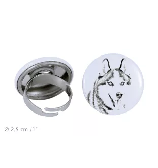 Siberian Husky - Damen Schmuck mit dem Bild eines Hundes, handgefertigtes Produkt, Möglichkeit, Ihr eigenes Foto hinzuzufügen, Marke Art-Dog