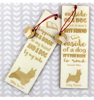 Seidenterrier - Lesezeichen mit Hund, personalisiertes Lesezeichen, Hundeaccessoire für Leser der Marke Art-Dog