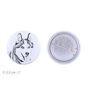 Siberian Husky - Anstecknadel mit Ihrem Hund, fügen Sie Ihr eigenes Foto hinzu, Marke Art-Dog