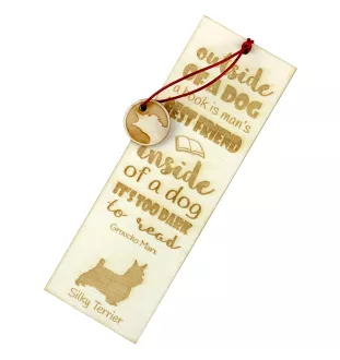 Seidenterrier - Lesezeichen mit Hund, personalisiertes Lesezeichen, Geschenk für Bücherwurm von der Marke Art-Dog