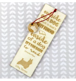 Silky Terrier - dog bookmark, personalized bookmark, gift for bookworm from Art-Dog brand