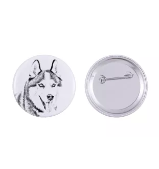 Husky de Sibérie, Husky sibérien - badge avec votre chien, ajoutez votre propre photo, marque Art-Dog