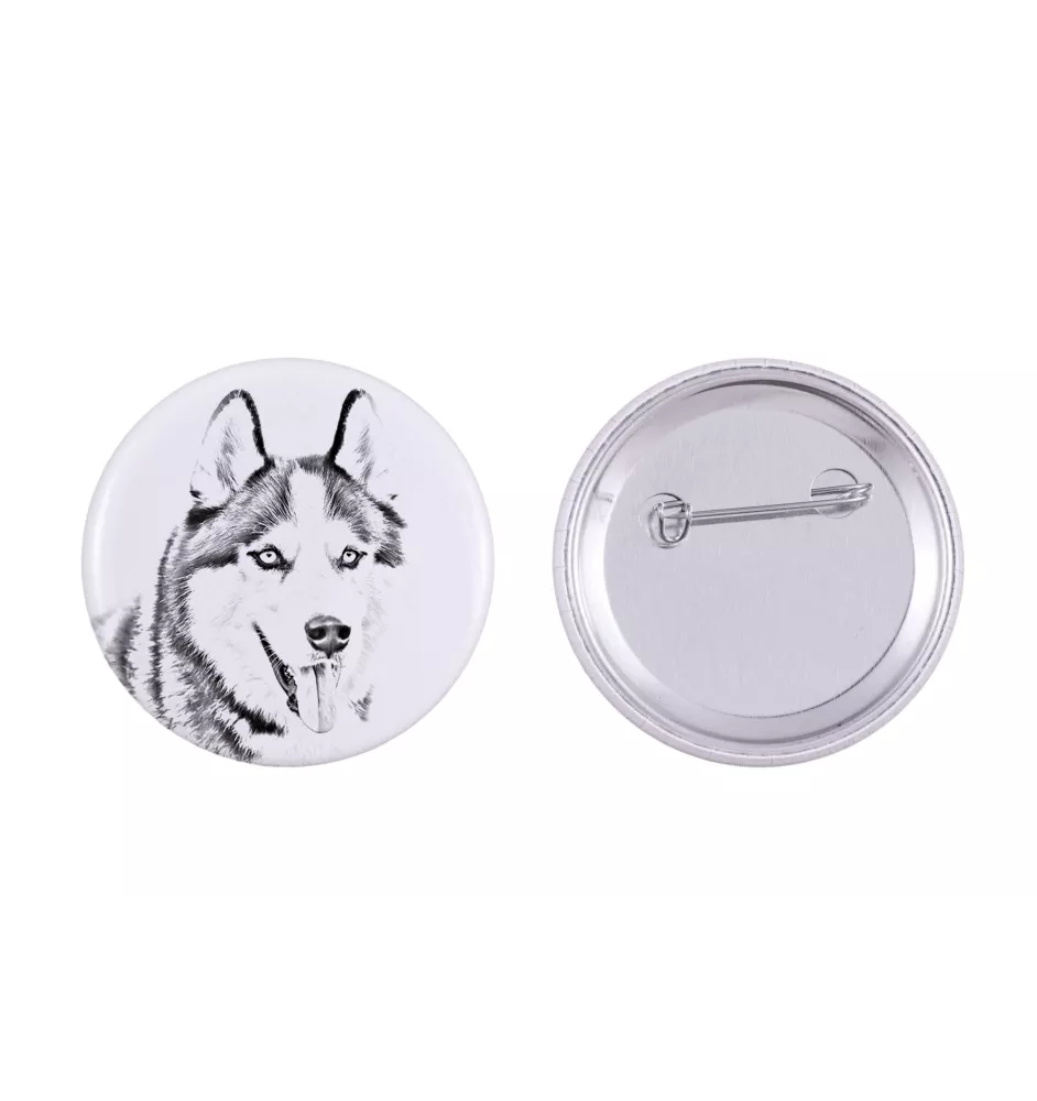 Siberian Husky, Chukcha - pin with your dog, add your own photo, Art-Dog brand