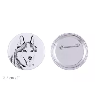 Husky de Sibérie, Husky sibérien - badge avec votre chien, ajoutez votre propre photo, marque Art-Dog