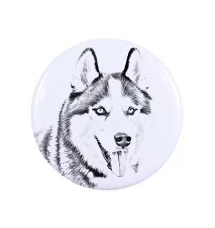 Siberian Husky - Anstecknadel mit Ihrem Hund, fügen Sie Ihr eigenes Foto hinzu, Marke Art-Dog