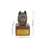 Siberian Husky - Eine Ascheurne für Hunde mit einer Statuette, eine kleine Urne für Hunde, eine personalisierte Urne mit dem Porträt eines Hundes von der Marke Art-Dog.