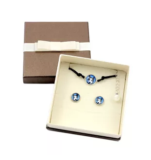 Siberian Husky, Chukcha - a set of jewelry with your photo, a woman's ornament, handmade item, a product made with passion for creating the Art-Dog brand.