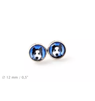 Siberian Husky, Chukcha - a set of jewelry with your photo, a woman's ornament, handmade item, a product made with passion for creating the Art-Dog brand.